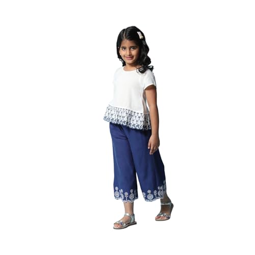 Image of BIBA Girls Blend Regular Rayon Short Top