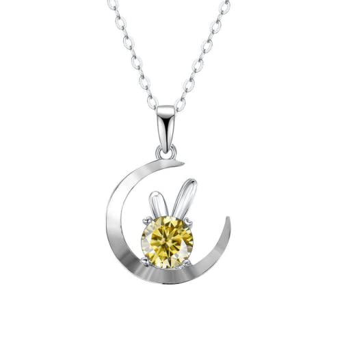 Collier lapin moissanite le cadeau d'anniversaire idéal pour femme