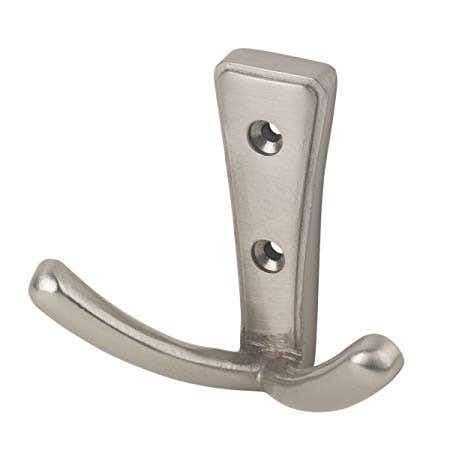 Peerless Stainless Steel Double Prong Robe Hook, Satin Nickel, 4-pk | Canadian Tire