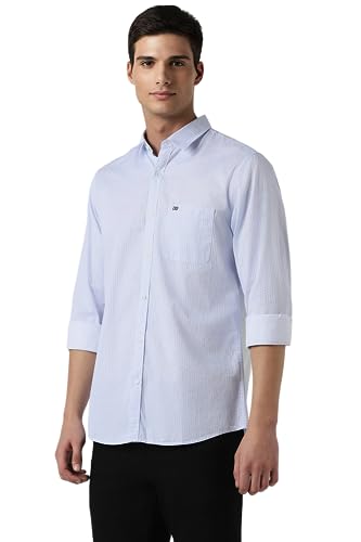 Peter England Men's Everyday Ditsy Print Slim Fit Full Sleeve Casual Shirt | 100% Cotton