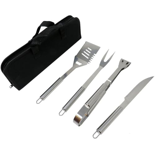 Set 4 piezas de utensilios para parrilla con estuche miniatura 2
