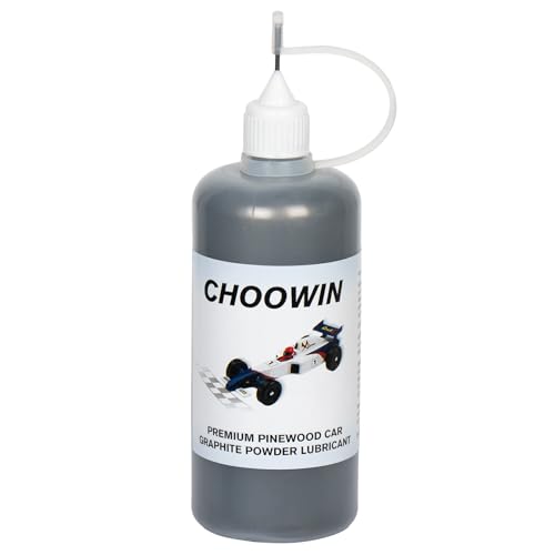 Choowin Large Graphite Powder for Pinewood Car, Dry Graphite Lubricant for Lock, Door Hinge, Pine Derby Car Wheels Axles - Door Hinge Lock Lubricant, 120 ml