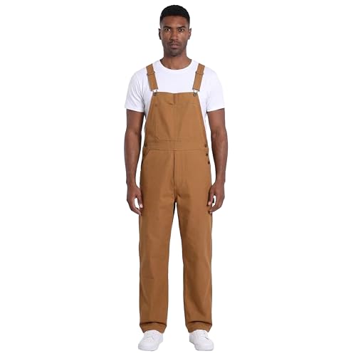 Navis Marine Arbeitshose Herren 100% Atmungsaktive Baumwolle verstellbare Hosenträger 4 Taschen Robuste Utility-Hose für BAU und Arbeit im Freien NS-263(Khaki XXL)