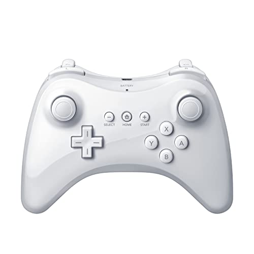 QUMOX Contrôleur sans Fil Gamepad Joypad Manette pour Wii U Pro, Blanc