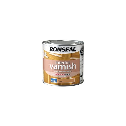Ronseal RSLIVSCL250 Interior Varnish Quick Dry Satin Clear, 250 ml