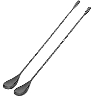 Lot de 4 cuillères à cocktail de 30,5 cm à long manche pour mélanger les boissons