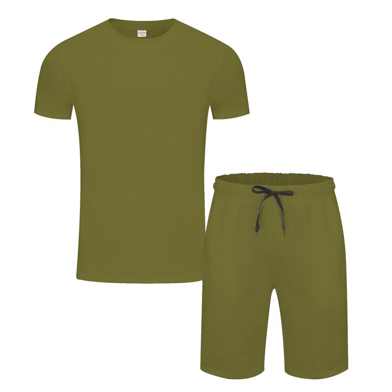 Ensemble t-shirt et short décontracté vert M pour le jogging