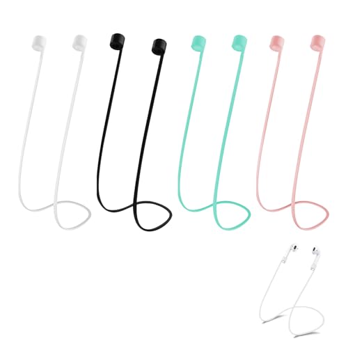 4 Pezzi laccetto per airpods, 70cm laccetto cuffie Pro/3/2/1, laccetti per cuffie, Cinturini in Silicone per, Accessori Anti-smarrimento per, Cordino Collo per Auricolari