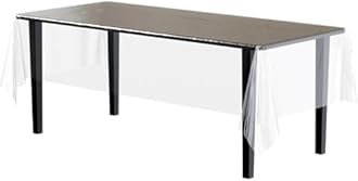 Exquisite 12-Pack Premium Plastic Tablecloth 54in. x 108in. Rectangle - Clear