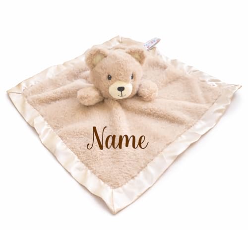 SONA G DESIGNS Personalized with Name Bear Lovie Security Blanket,