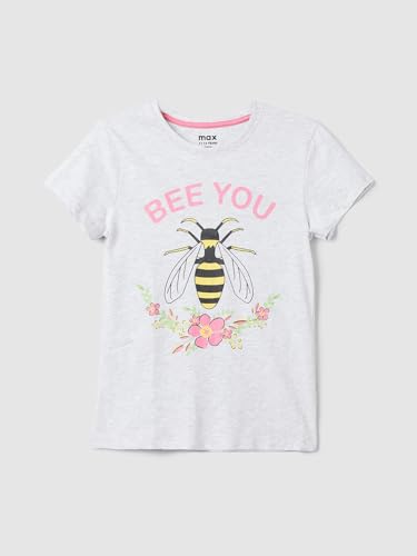 Image of Max Girls Cotton Regular Printed T-Shirt - Pack of 3