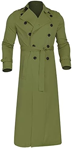 Men Trench Coat Winter Long Jacket Double Breasted Overcoat Men's Classic Wool Trench Overcoat Long Coat Jackets