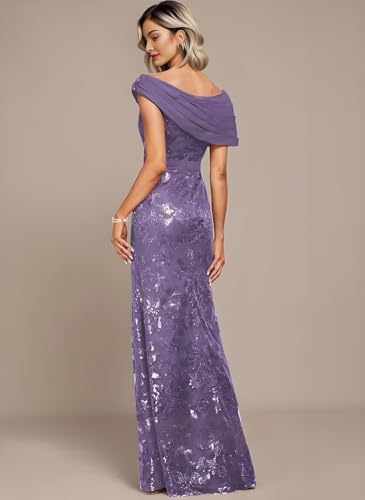 FreeBeauty Sparkly Mermaid Mother of The Bride Dresses for Women 2025 Sequins Evening Formal Dress3