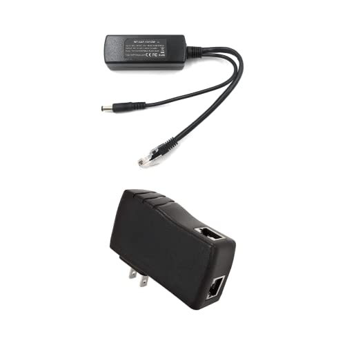 Adaptador PoE pasivo PoE Texas IEEE 802.3af: divisor y inyector de alimentación por Ethernet de un puerto, para cámaras IP y dispositivos de 12 V (certificado UL) miniatura 1