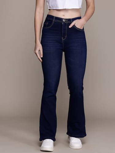 Image of Nifty Women's Denim Stretchable High Waist Bootcut Jeans