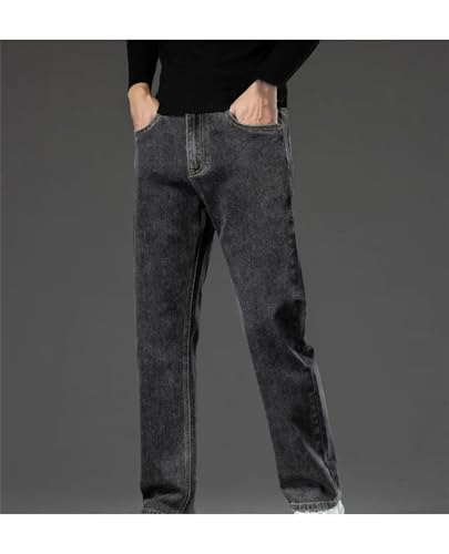 Men's Ripped Straight Loose Jeans Classic Style High Elasticity Baggy Denims Pants 6