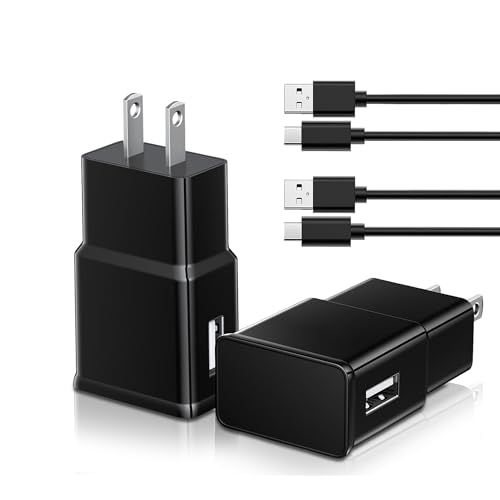 USB Charger Block，USB C Android Phone Wall Charger Block with Charge Cable Cord for Samsung Galaxy S25/ 24/23/ 22/21/ 20/10/ 10 Plus/ 10E/ 9/8/ Note 8/9/ 10/20 etc