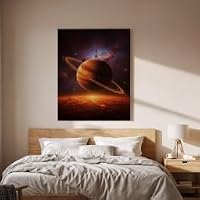 lianyibo Planet Space Arte En Lienzo Para Pared, Fiery Cosmic