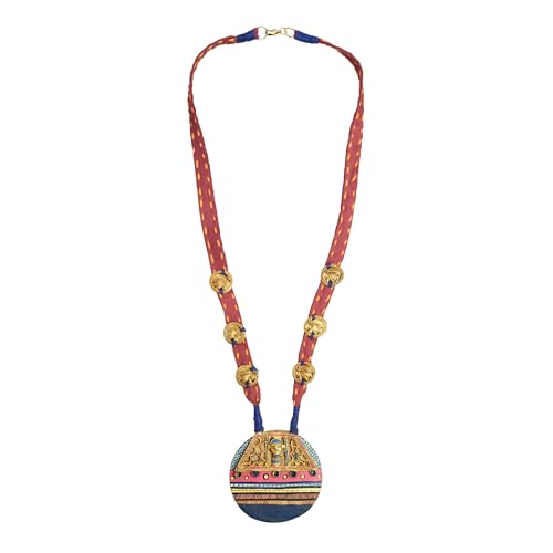 Image of AAKRITI ART CREATIONS Royal Empress Handcrafted Tribal Dhokra Necklace & Choker Collection | Artisan Ethnic Brass Jewelry with Oval & Square Designs, Amulet & Talisman Styles for Women