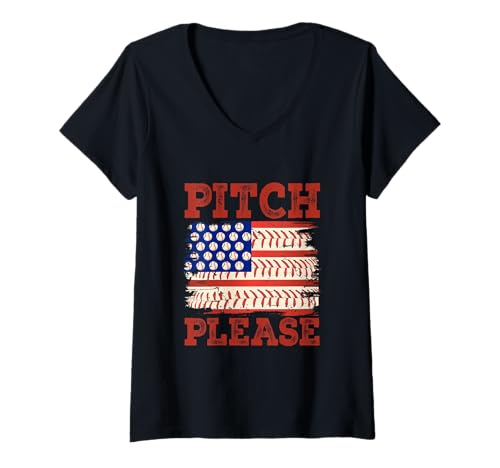 Mujer Pitch Por favor Camiseta Cuello V