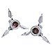 Pair Spun Blade Spinning Chorme Front Axle Cap Nut Cover for Harley