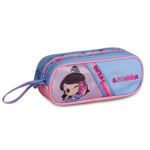 Estojo Escolar Duplo Luluca LU24617F (Azul)
