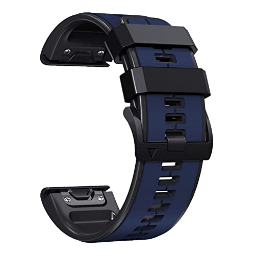 Image of Abanen Quick Fit 22mm Silicone Watch Bands for Garmin Forerunner 955 / Fenix 7 / epix 2 / Fenix 6 / Fenix 5, Soft Sport Bicolor Waterproof Wristband Strap for Gramin Instinct 2 Solar /Instinct