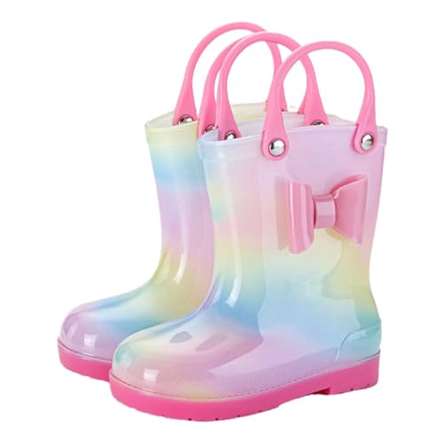 Water Shoes Children's Cartoon Water Big Kids Lace Up Boots Non Slip Rain Boots