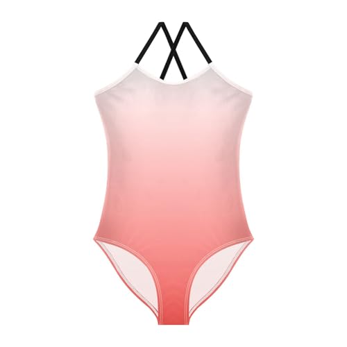 Pinks Gradient Bathing Suits for Girls Kids Swimsuits One Piece Swimsuits Summer Beach Swimwear