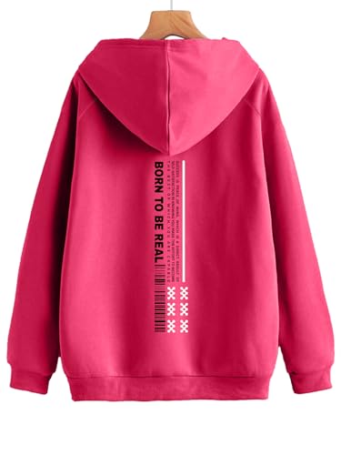 Image of Veirdo Cotton Fleece Regular Fit Full Sleeve Hooded Sweatshirt Front and Back Graphic Printed Jumper Hoodie for Men
