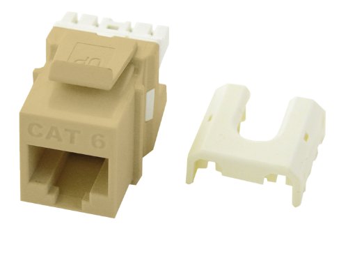 Legrand - OnQ, Ivory WP3476IV Cat6 RJ45 Quick Connect Keystone Insert with 110 Punch, Pack of 1