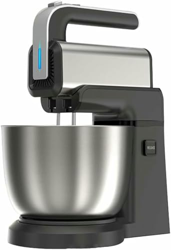 Stand Mixer, Countertop Handheld Combination Kitchen Mixer, Speed Compact, Stainless Steel Bowl, Beater and Dough Hook, Electric Kitchen Food Mixer, Easy to Clean