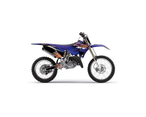 Kit déco moto cross Flow Yamaha 125 YZ orange complet pour habillage plastique