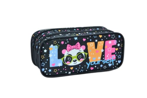 Estojo Escolar Duplo Panda Love Estojos Kids