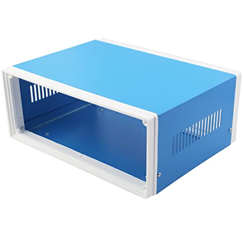 Zulkit Electronic Enclosures Blue Metal Enclosure Project Case DIY Box Junction Case Enclosure Preventive Case 12.6x10.6x4.7inch (320x268x120mm)