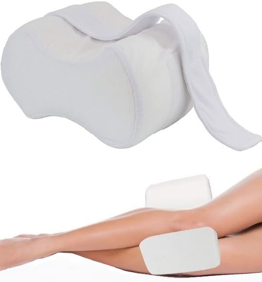 AmeriCan Goods Healthy Knee Support Pillow Memory Foam Orthopedic Knee Separator Pillow for Sleeping and Rest Helps Improve Circulation Back Legs Spin