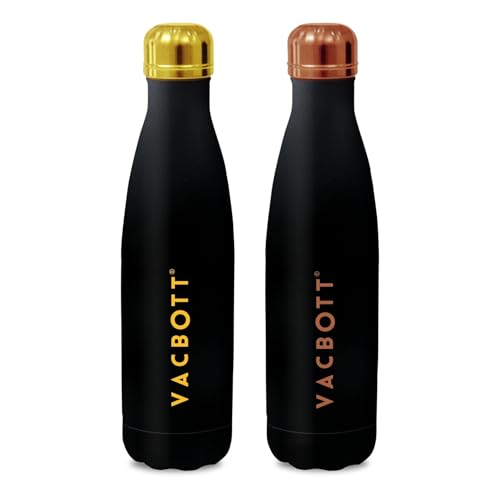 Image of CLAY CRAFT VACBOTT Stark Double Walled 18 Hours Hot and 24 Hours Cold Water Flask Bottle-500ML, 2-Piece(Multicolour) Leak Proof|Easy to Carry|Gym Bottle|Home|Kitchen|Hiking|Travel Bottle|BIS Certified