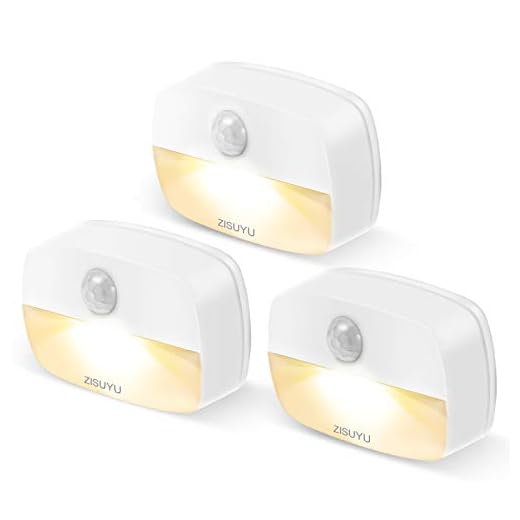 ZISUYU Motion Sensor Light Indoor, Battery-Powered LED Night Light, Stick-Anywhere Nightlight, Motion Sensor Night Lights, Wall Lights, Ideal for Closet, Hallway, Kitchen, Bathroom, Bedroom, Stairs
