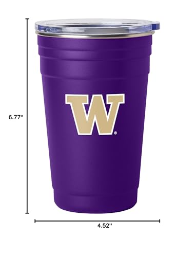 Image of Logo Brands NCAA 22 oz Stainless Steel Tailgate Cup -Double Wall Vacuum-Sealed Durable For Hot & Cold Drinks, Perfect for Gameday & Tailgating