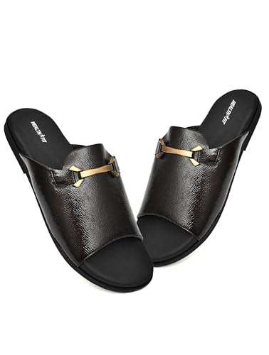 Image of HEALTH FIT Extra Soft Comfortable Traditional Ethnic Chappal /Slippers Wedding & Festive Sliders for Gents /Boys Lightweight flexible TPR sole & Easy-to-wear slip-on design cushioned for Men HF7017