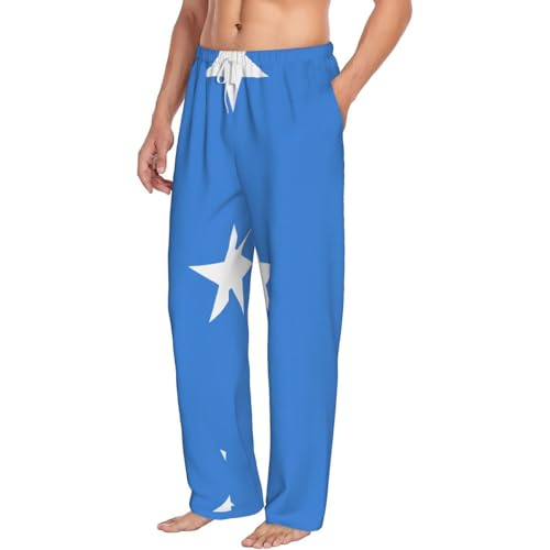 Men's Pajama Pants - Somali flag Print Comfy Lightweight Lounge Pant with Pockets, Warm & Breathable for Home2
