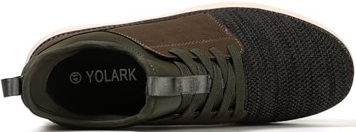 Image of YOLARK Men Casual Dress Shoes Fashion Sneakers Lightweight Breathable Laceless Walking Shoes Gym Tennis Athletic
