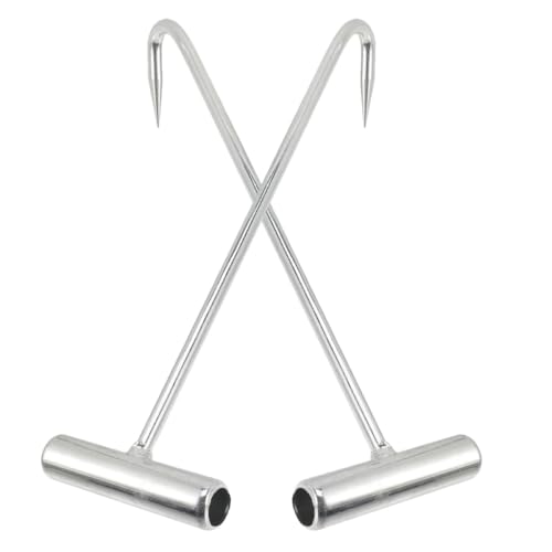 Gancho para levantar tapas de hierro galvanizado de alta resistencia y tracción ergonómica