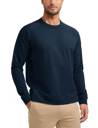 トップス BACK CHANNEL LIGHT CREW SWEAT CRZ YOGA Mens Crewneck Sweatshirts French Terry Athletic Workout