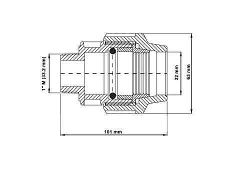 RACCORDO RIDUTTORE a COMPRESSIONE IN PLASTICA DA 1...