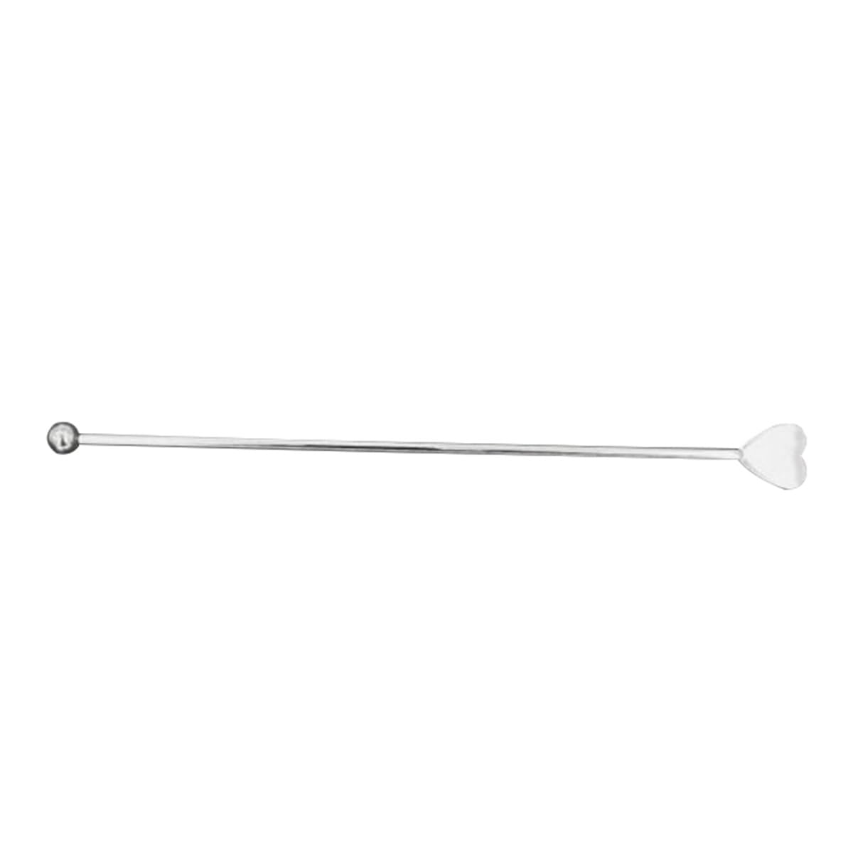 JianLing Lot de 4 bâtons mélangeurs en acier inoxydable en forme de cœur 188 mm pour café, boisson, cocktail, bar, thé, café, magasin de jus