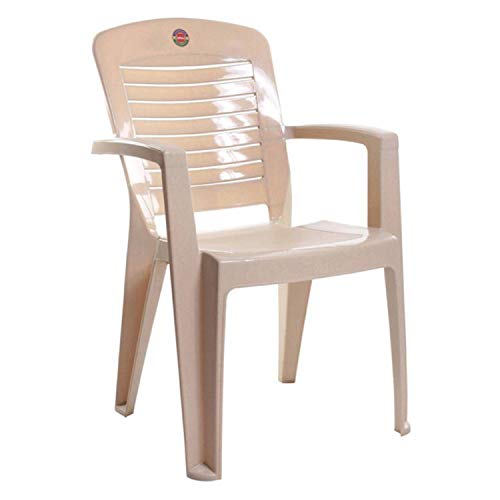 Image of CELLO Lumina Chair Set Pack of 2 - Marble Beige | Strong and Durable | Easy to Clean | Chair for Living Room, Bed Room, Kitchen, Office Room, Outdoor | 3 Years Warranty