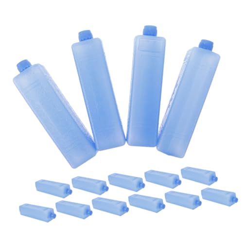 BESPORTBLE 15 Piezas Unidades Paquetes de Hielo Reutilizables para Alimentos Bloques Refrigerantes Compactos y Apilables para Enfriadores Fiambreras y Preservación de Alimentos y Actividades