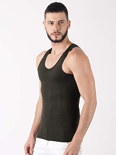 Image of Dollar Lehar Men Combed Cotton Round Neck Vest -Colour May Vary