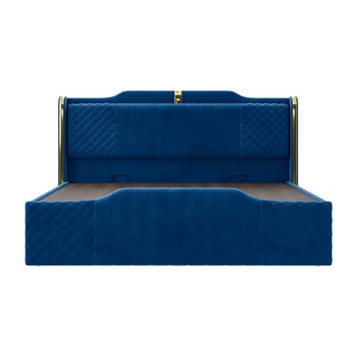 Image of Wakefit Velura King Size Hydraulic Storage Upholstered Bed